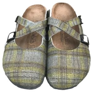 Birkenstock Birki’s Dorian Green Plaid Sz 36 US 5